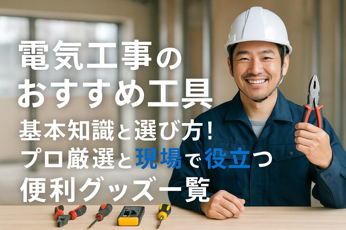 電気工事のおすすめ工具の基本知識と選び方！プロ厳選と現場で役立つ 