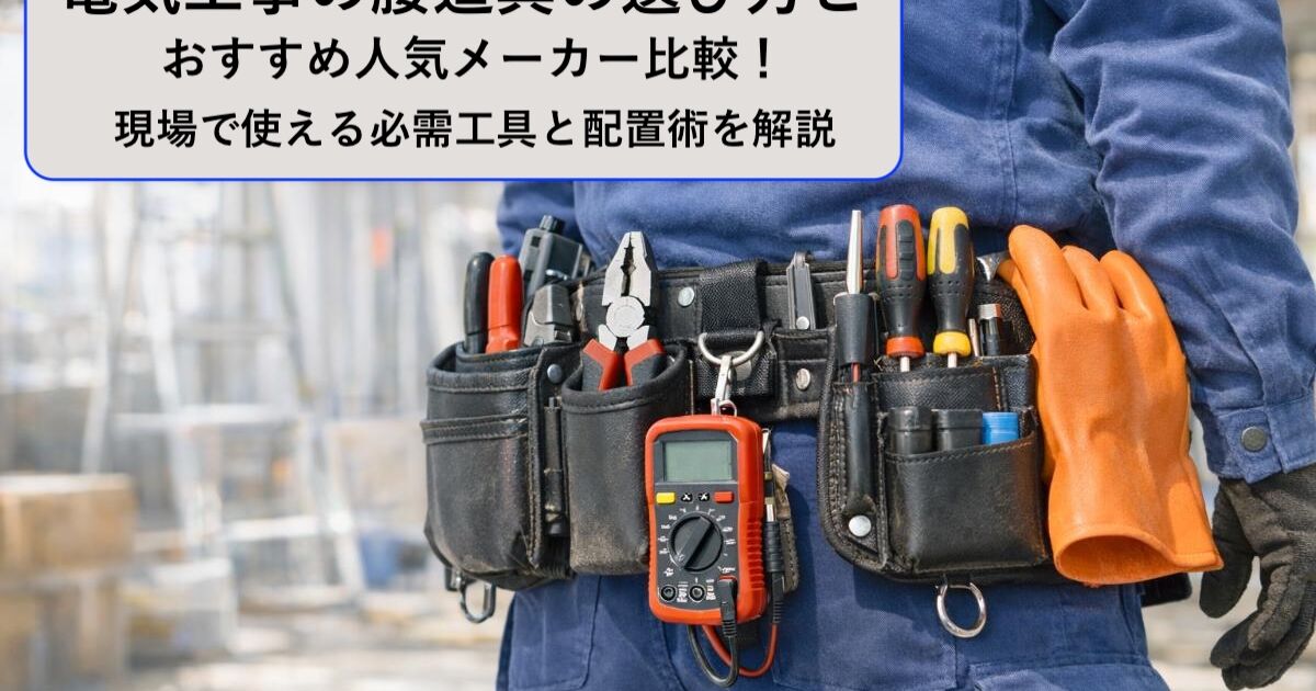 電気工事の腰道具の選び方とおすすめ人気メーカー比較！現場で使える 